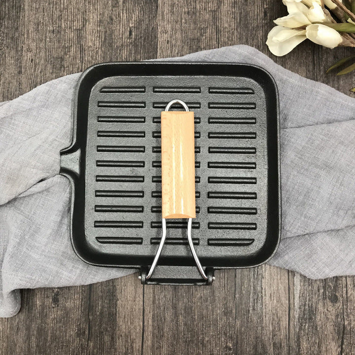 Elevate Your Outdoor Cooking with Our Camping Cookware Cast Iron Steak Skillet Folding Pan