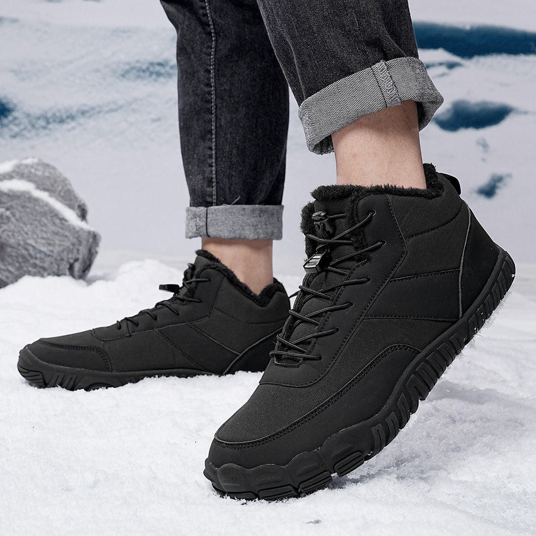 Outdoor Men's Hiking Snow Boots