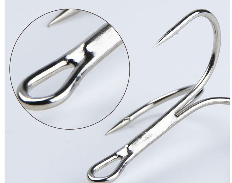 hree Hooks Large Silver Carp Fish