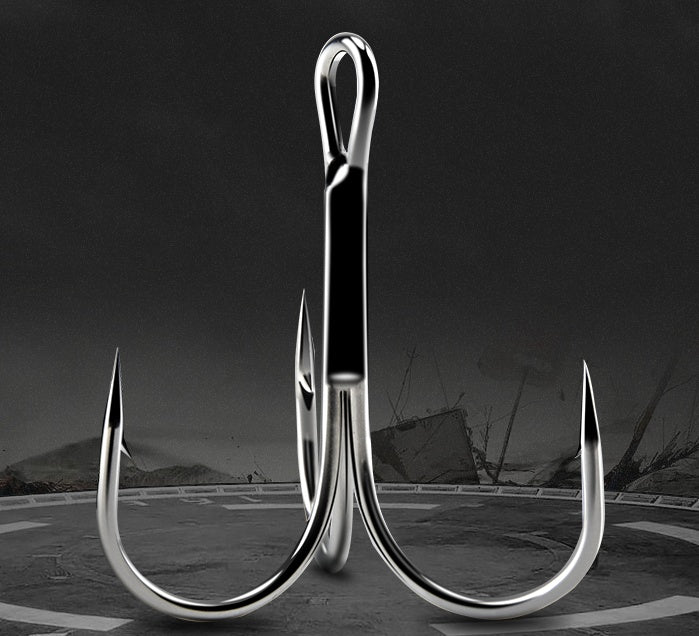 hree Hooks Large Silver Carp Fish