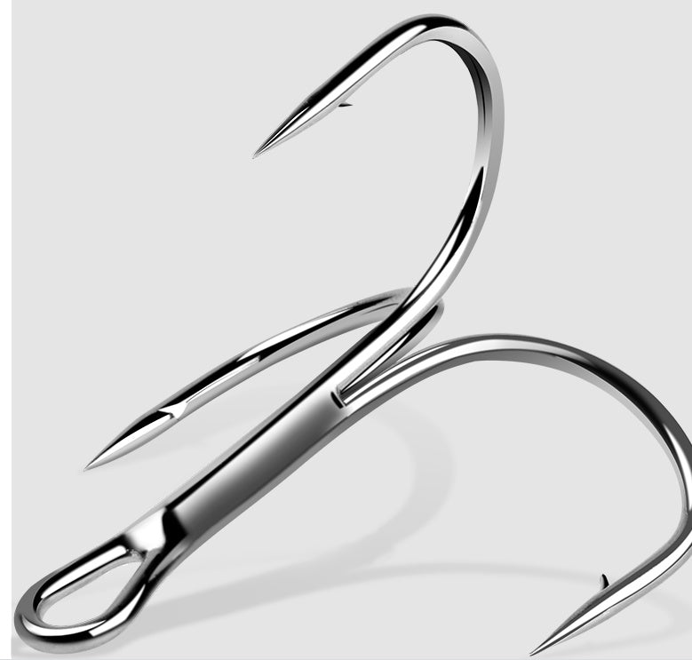 hree Hooks Large Silver Carp Fish