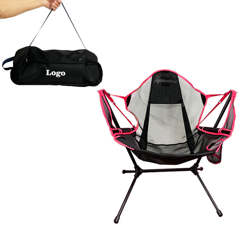 Camping Leisure Beach Aluminum Alloy Folding Rocking Chair