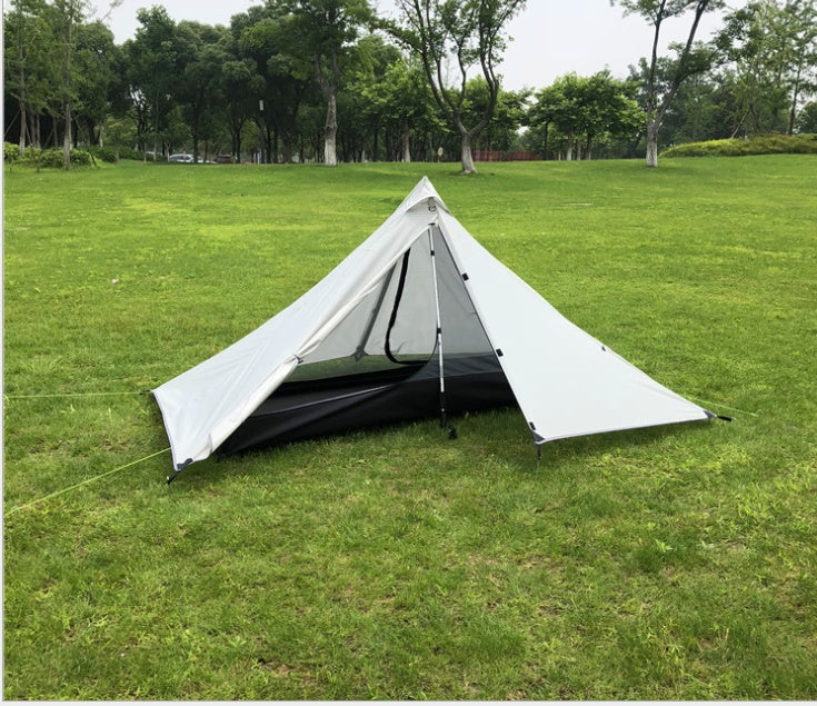 Portable camping pyramid tent single outdoor