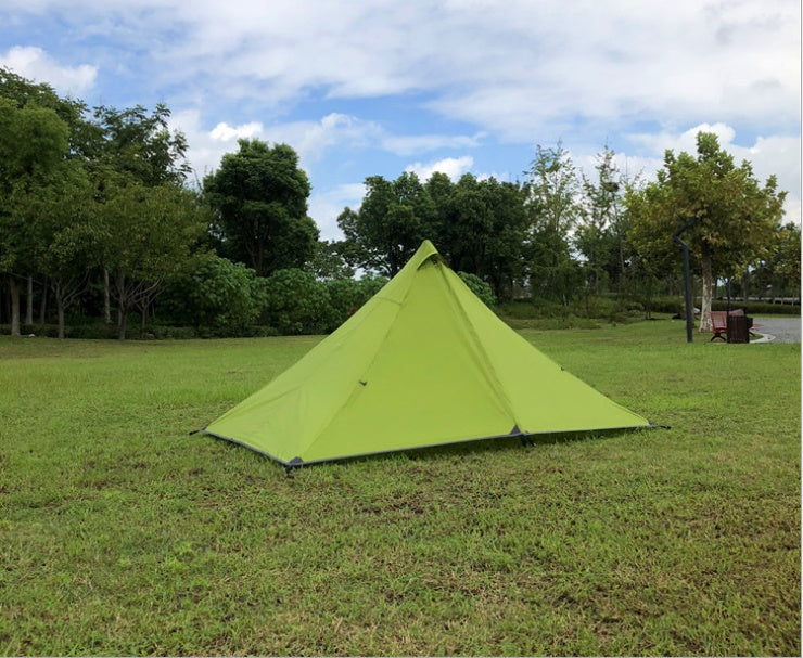 Portable camping pyramid tent single outdoor
