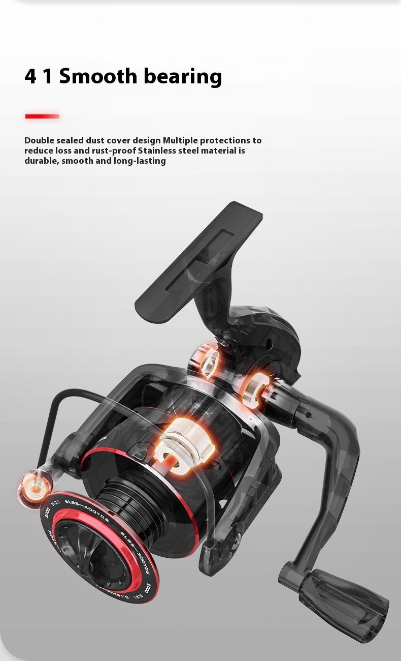 Lure Fishing Wheel Spinning Reel Telescopic Fishing Rod