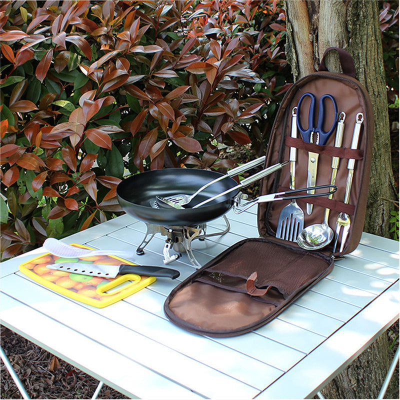 Outdoor Activities Barbecue Cookware Board Knife Set