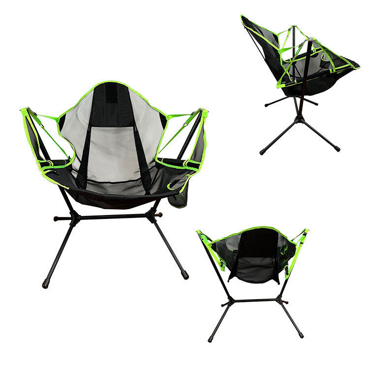 Camping Leisure Beach Aluminum Alloy Folding Rocking Chair