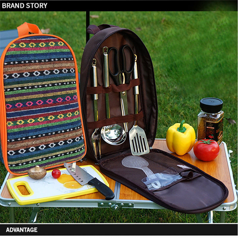 Outdoor Activities Barbecue Cookware Board Knife Set