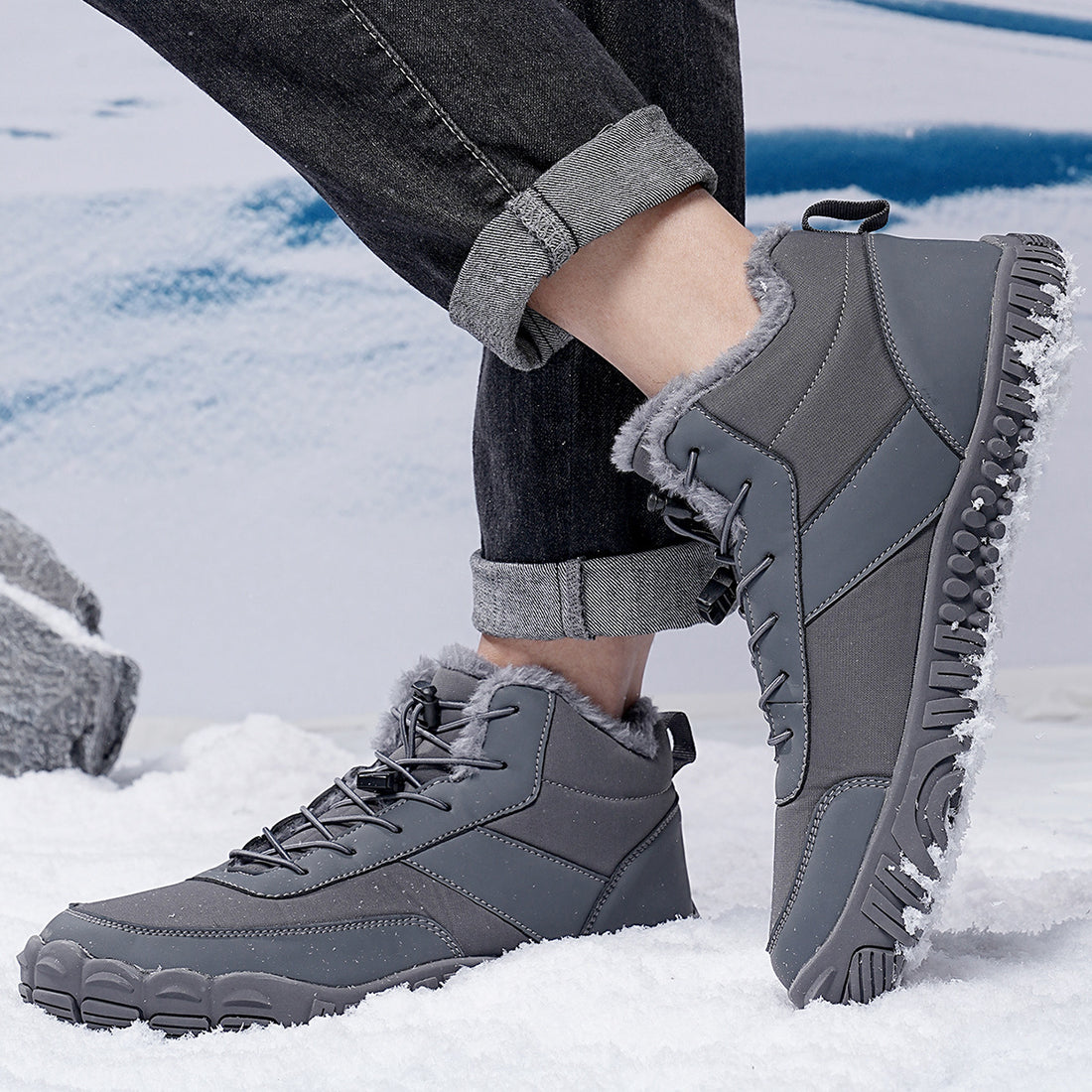 Outdoor Men's Hiking Snow Boots