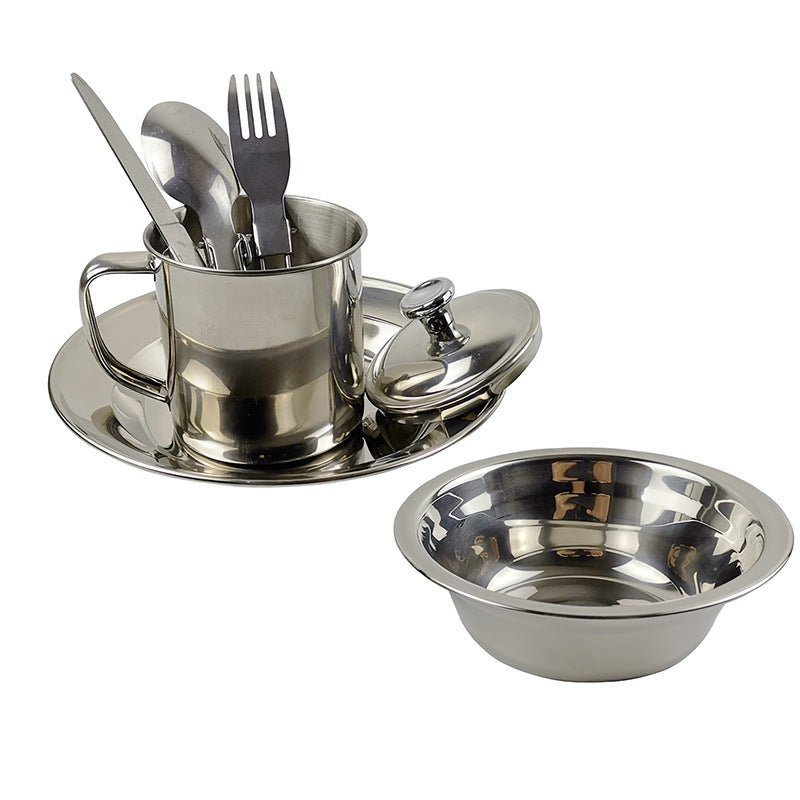 Outdoor Camping Single Stainless Steel Cookware Set