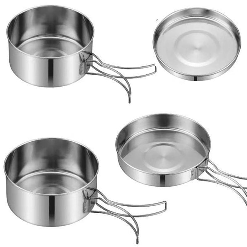 Outdoor Stainless Steel Portable Cookware Pot Set