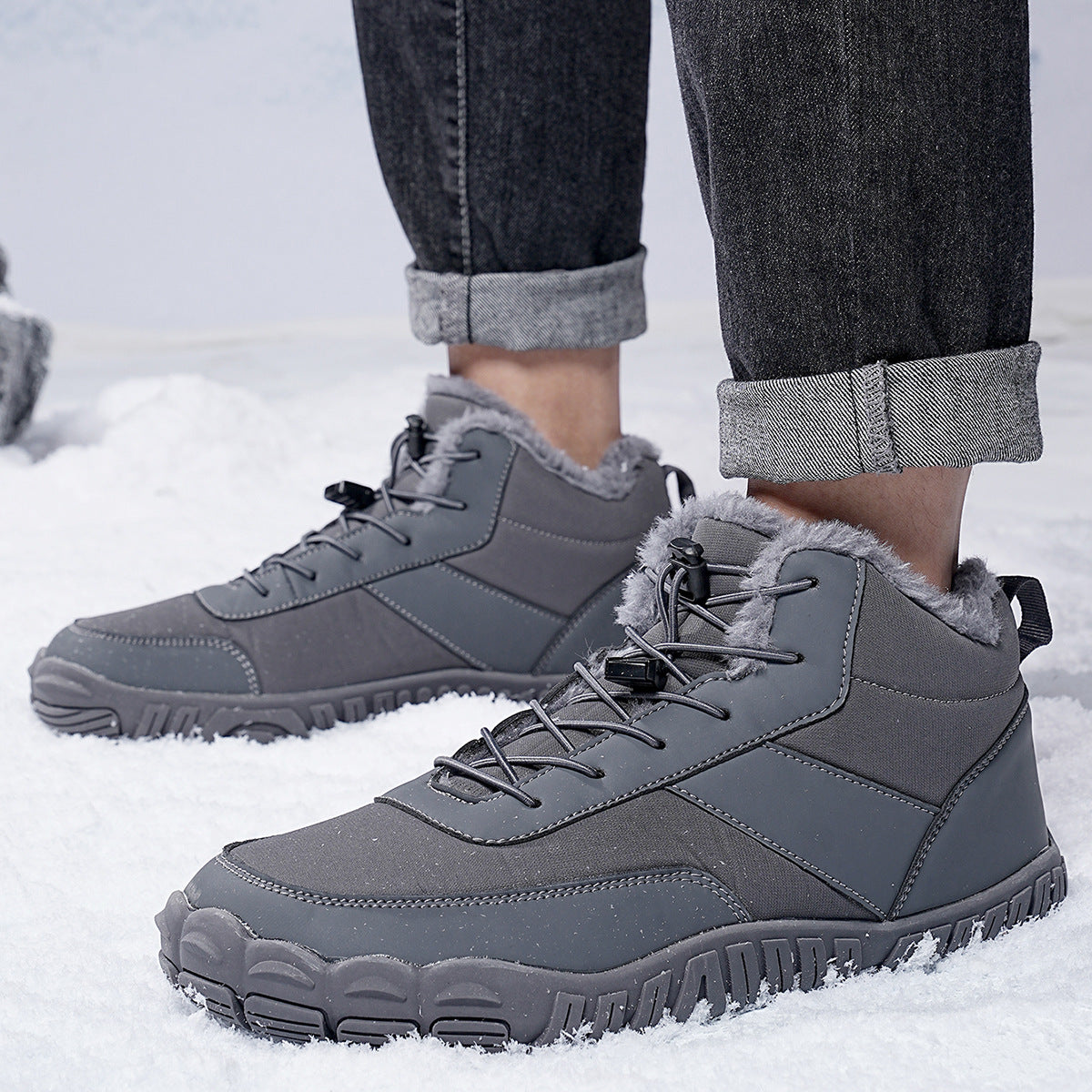 Outdoor Men's Hiking Snow Boots