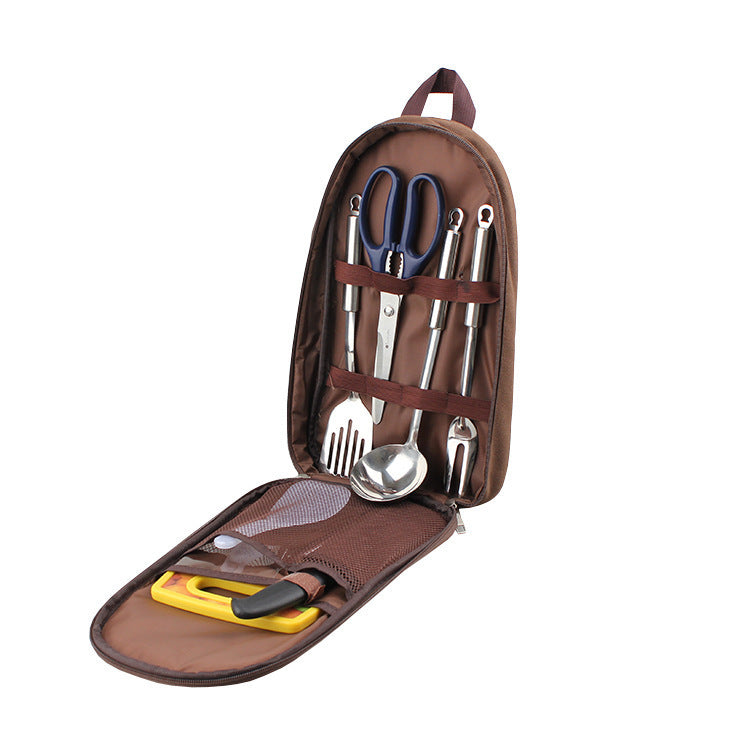 Outdoor Activities Barbecue Cookware Board Knife Set