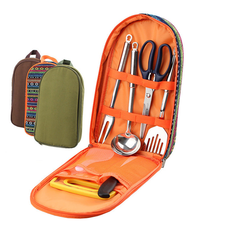 Outdoor Activities Barbecue Cookware Board Knife Set