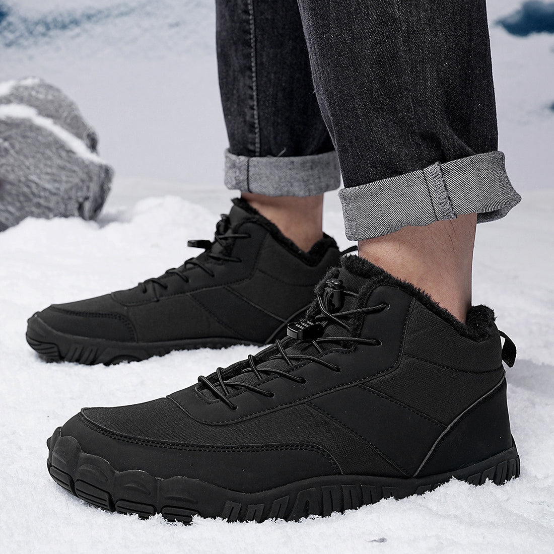 Outdoor Men's Hiking Snow Boots