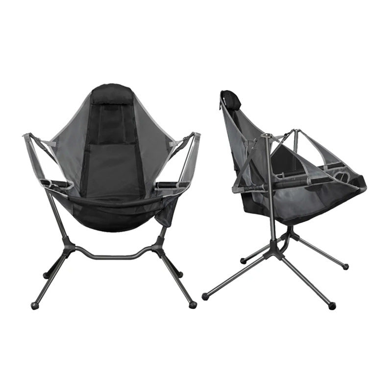Camping Leisure Beach Aluminum Alloy Folding Rocking Chair