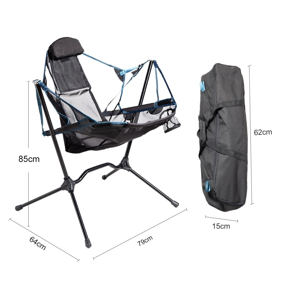 Camping Leisure Beach Aluminum Alloy Folding Rocking Chair