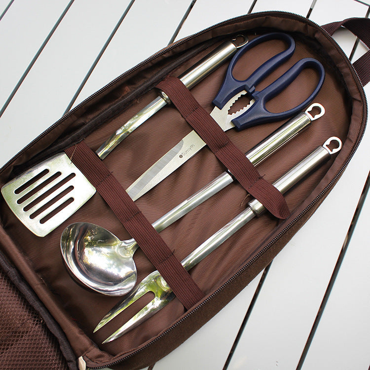 Outdoor Activities Barbecue Cookware Board Knife Set